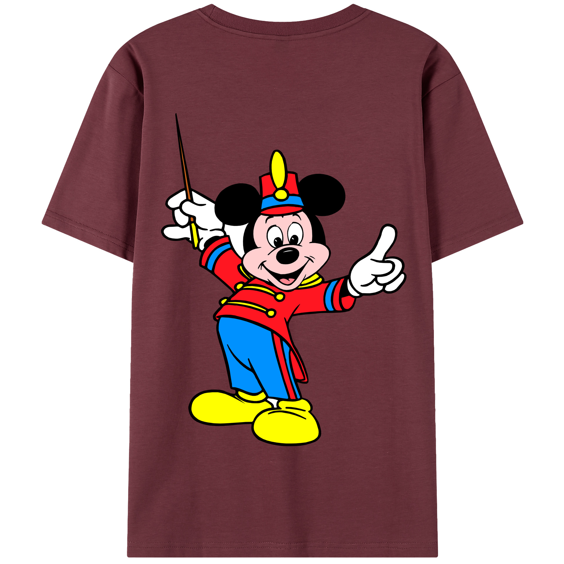 （画像用） ミッキーマウス Mickey Mouse 綿100％半袖Tシャツ（背面プリント）